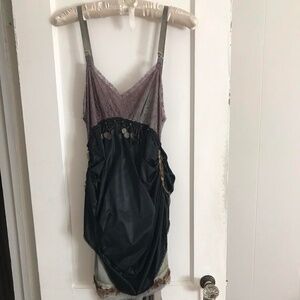 handmade, up-cycled vintage faerie pirate fantasy mini slip dress